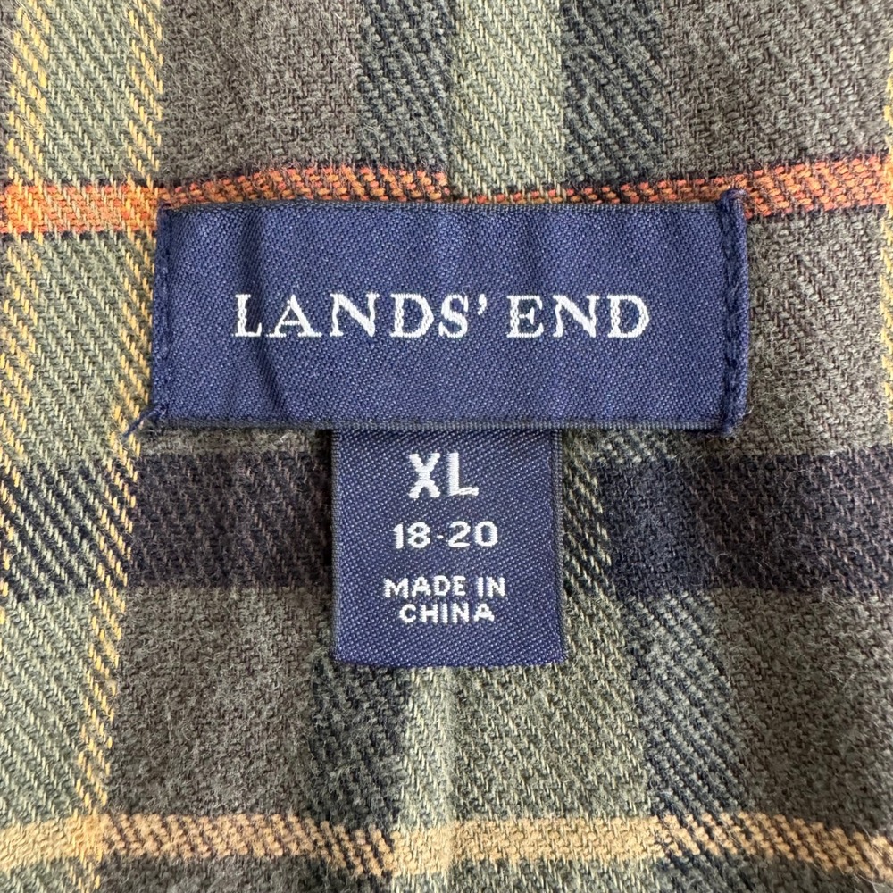 Lands' End Chore Barn Coat Flannel Lining Corduroy Collar/cuffs XL - Picture 9 of 13